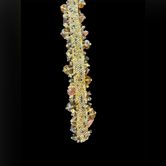 Vintage Artistian Beaded Bracelet, Mixed Stones and Glass beads. Lots of colors. - Picture 3 of 4